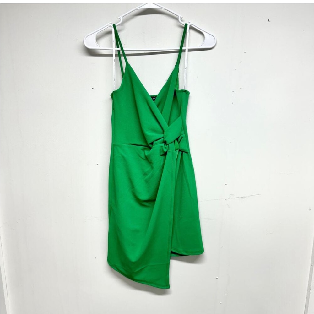 Blue Blush Asymmetrical Green Dress